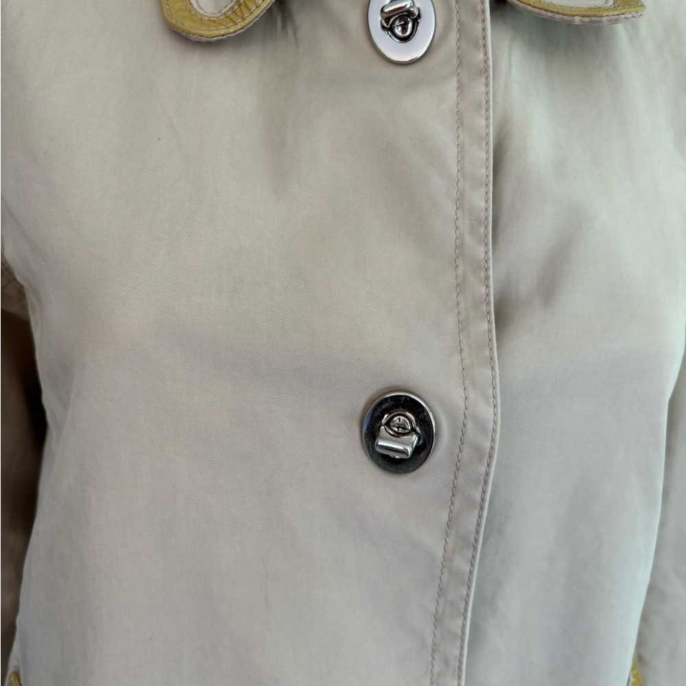 Coach Tan Trench Coat with Notched Lapel - Picture 5 of 15